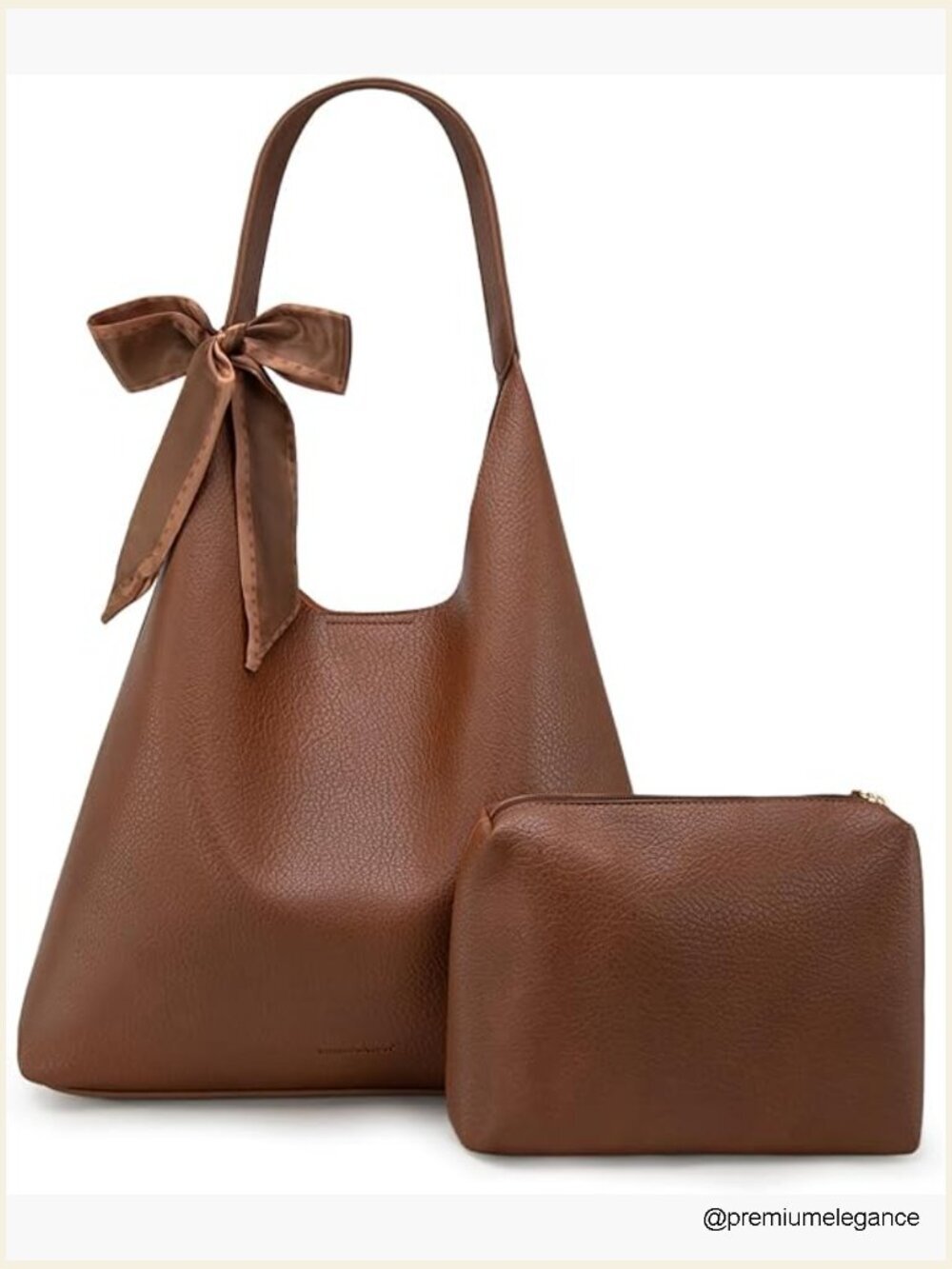 Slouchy Hobo Bag with Scarf Shoulder Purse